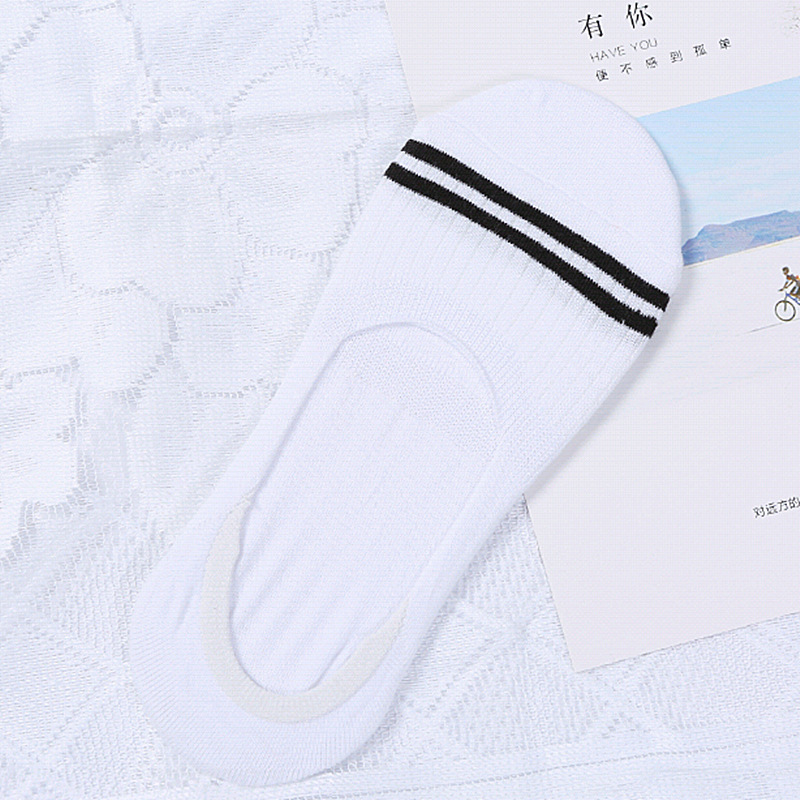 Cotton Breathable Shallow Mouth Summer Invisible Socks Two Stripes On One Hundred Female Socks Female Socks Boat Wholesale